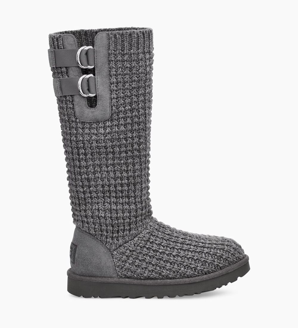 Ugg Tall Boot Womens - Ugg Classic Solene Grey - 985PORLDW